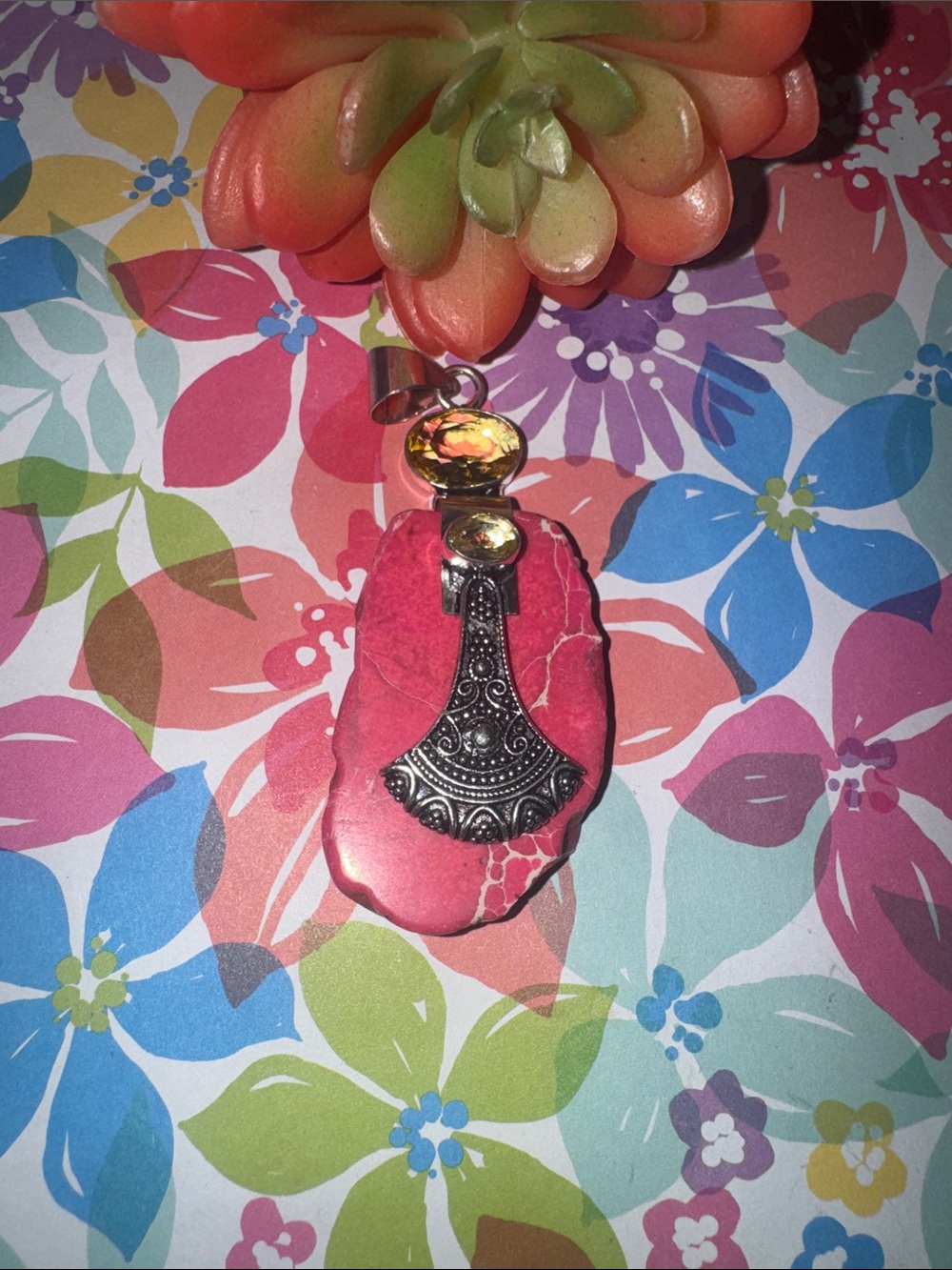 Sea Sediment Citrine Pendant